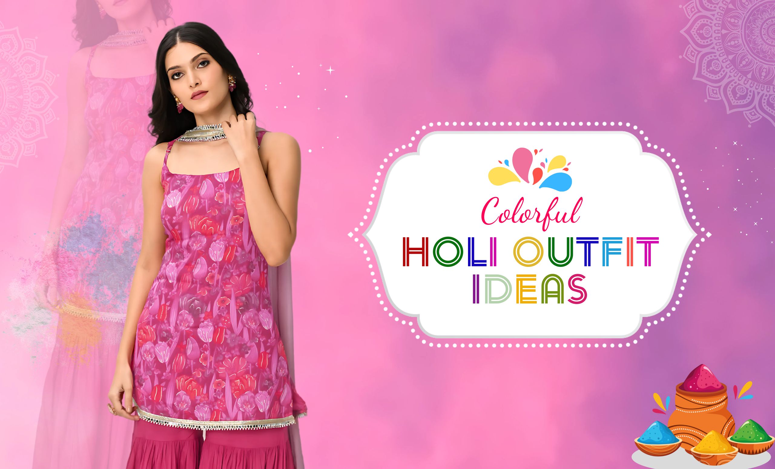 Colorful holi outfits