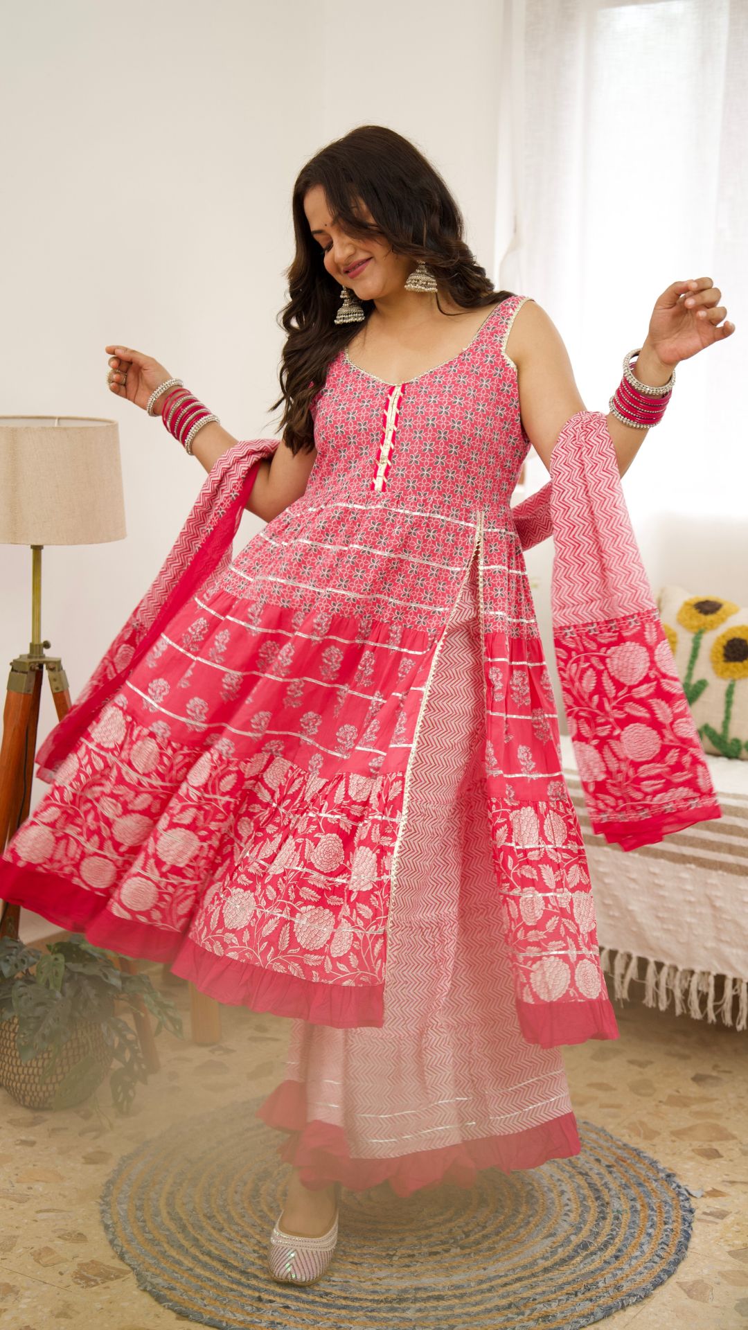 Pink sharara set