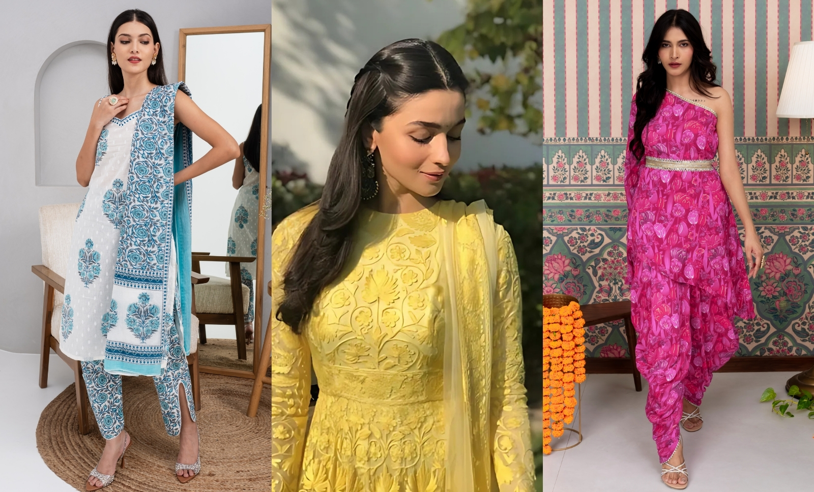 Celebrity inspired open hairstyle with outfit suggestion from Zlaata