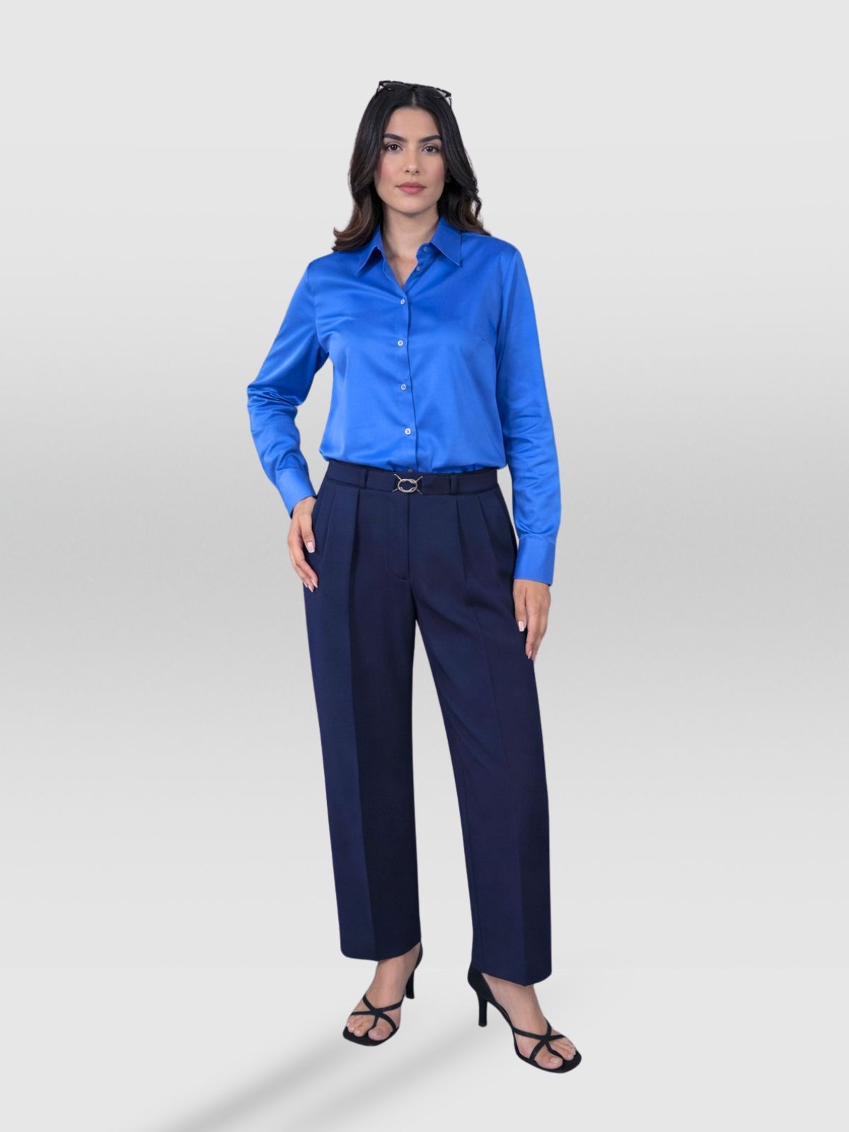 Navy Blue Straight Pants