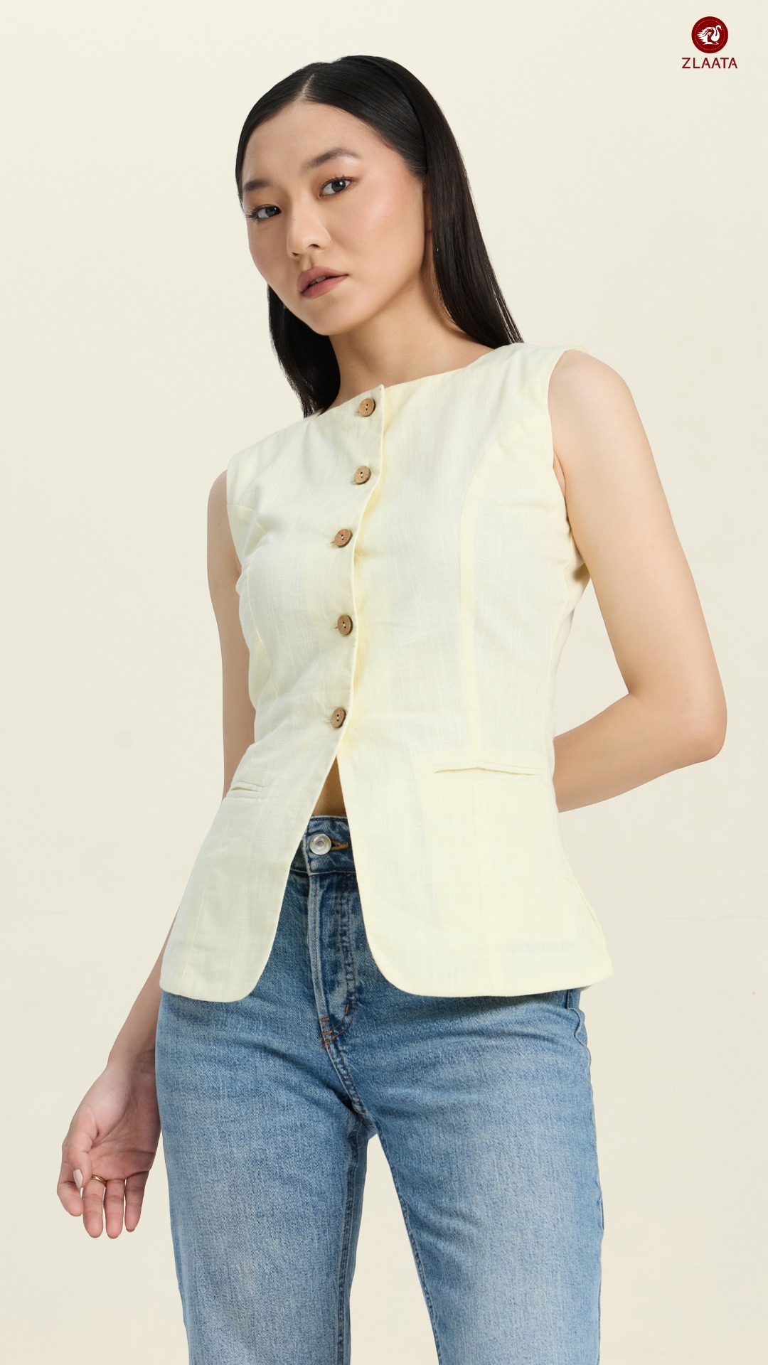 Yellow waistcoat a perfect fit for womens summer office wear