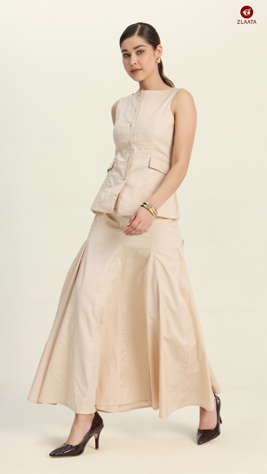 Beige Formal Co-ord Set