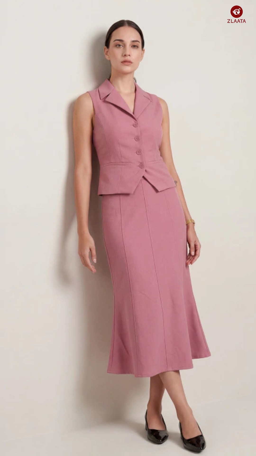 Peach Co-ord Set For Formal Dress For Interview