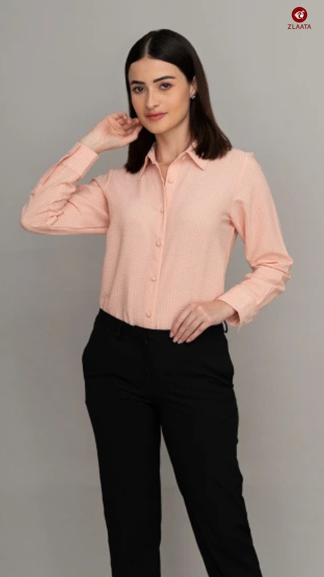 Pink Formal Ribbed shirt