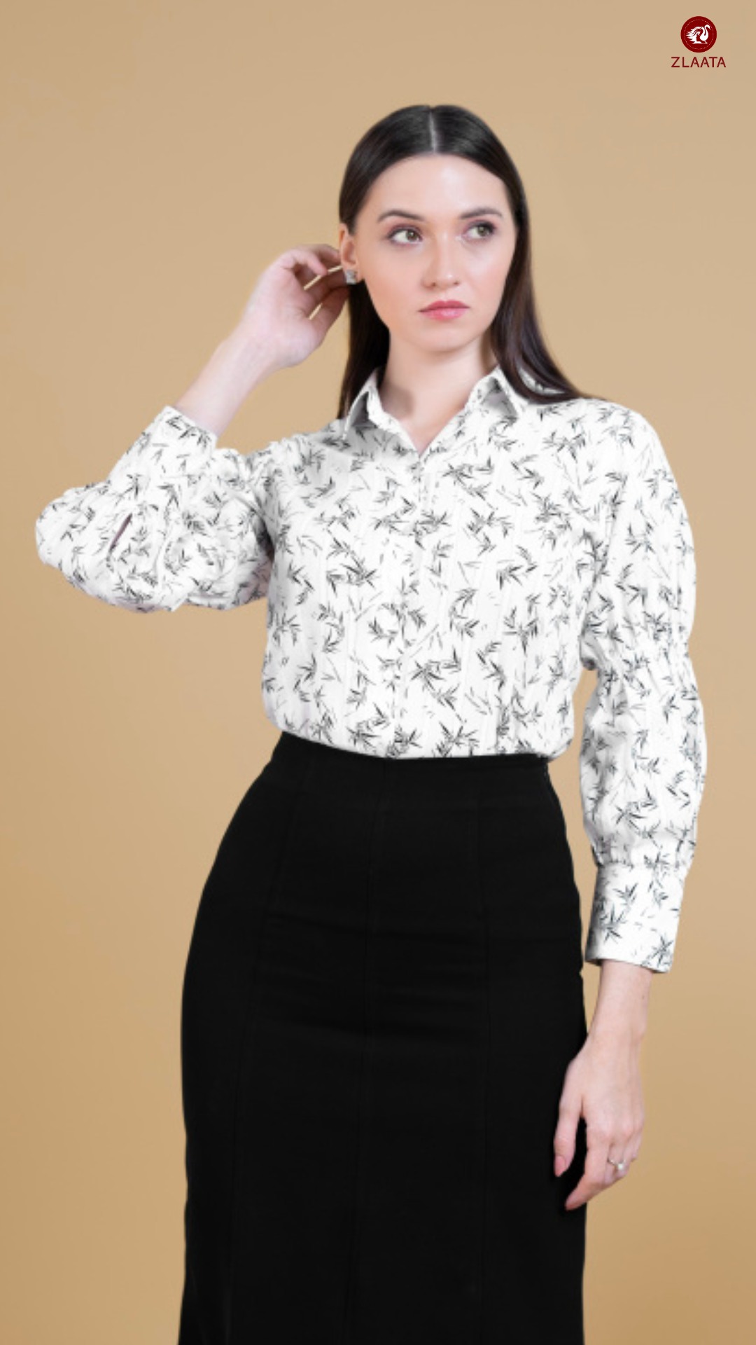 Off-white printed Types of Shirts For Women