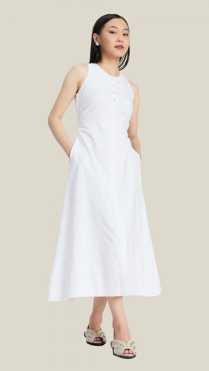 White a-line dress