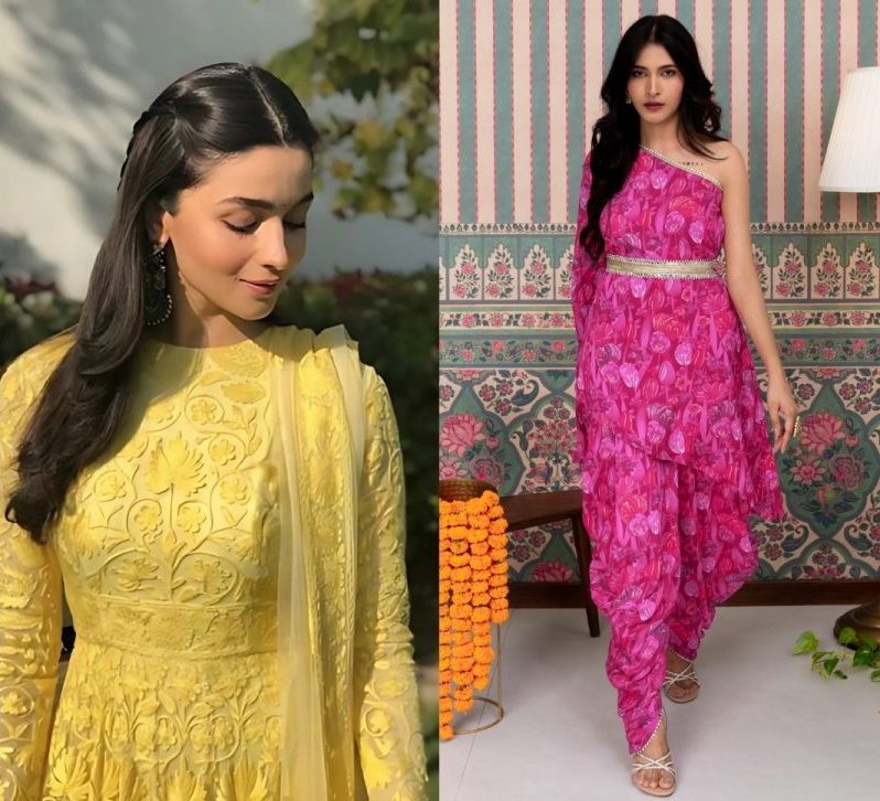 Celebrity inspired open hairstyle with outfit suggestion from Zlaata