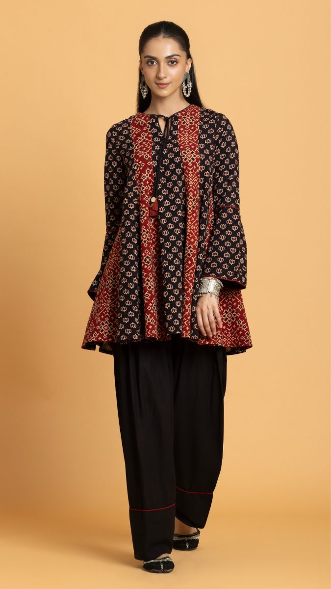 Multicolor Ajrakh Print Suits